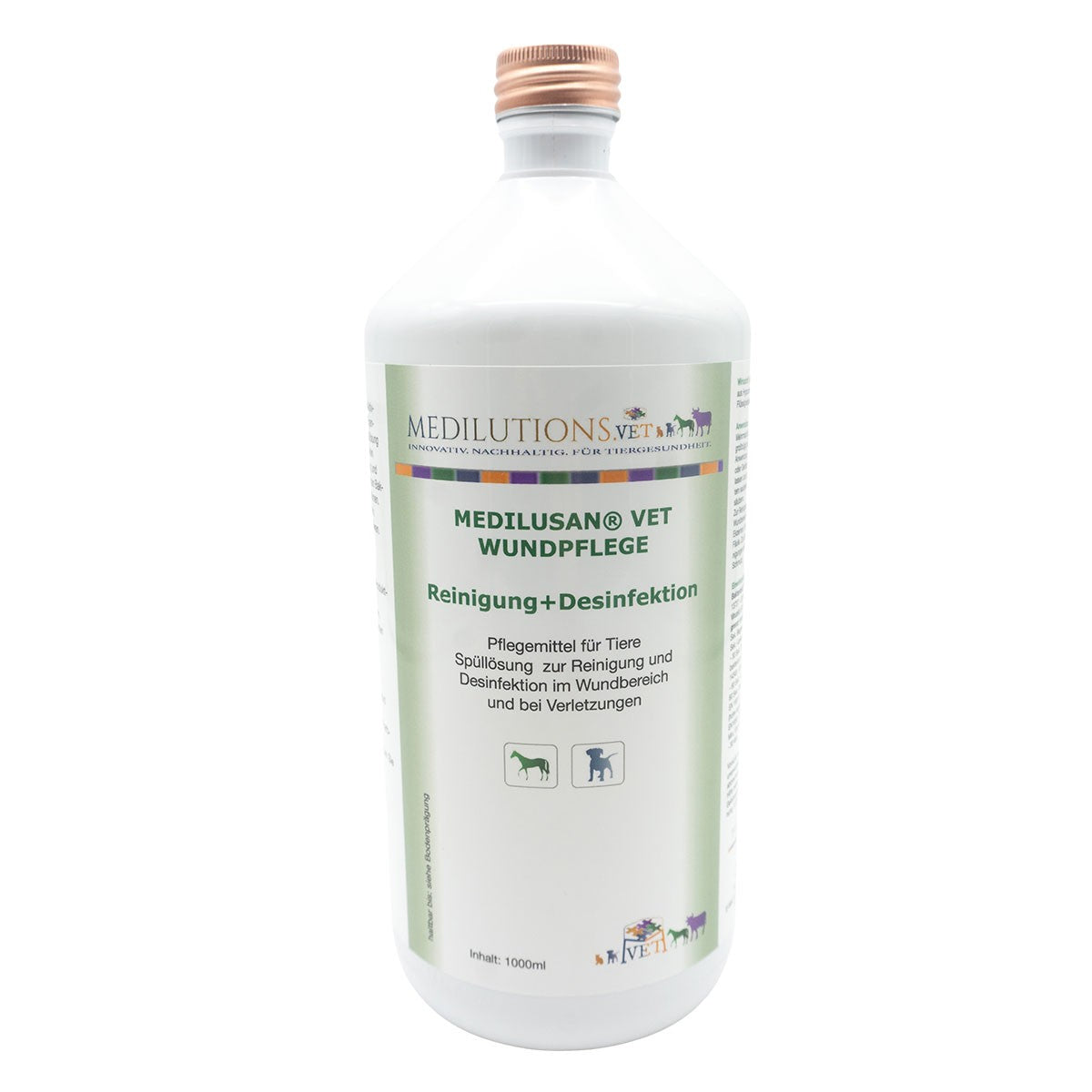 Medilusan® Wundpflege mit Durchstechstopfen - Reinigung und Desinfektion - 1000ml