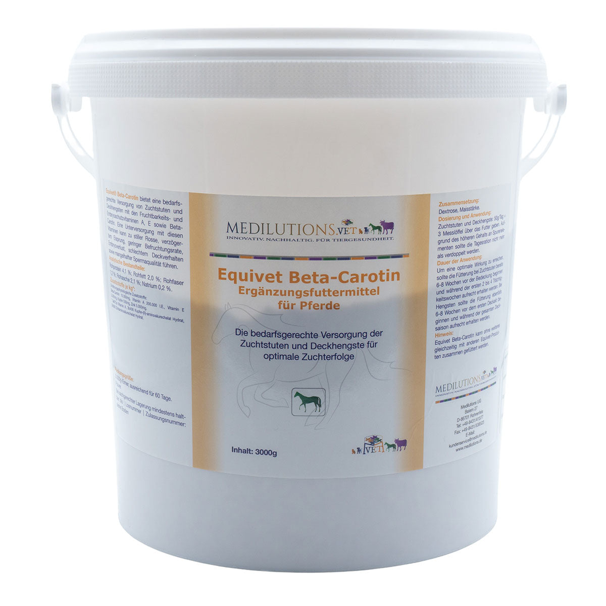 Equivet® Beta-Carotin - Für Zuchtpferde - 3000g