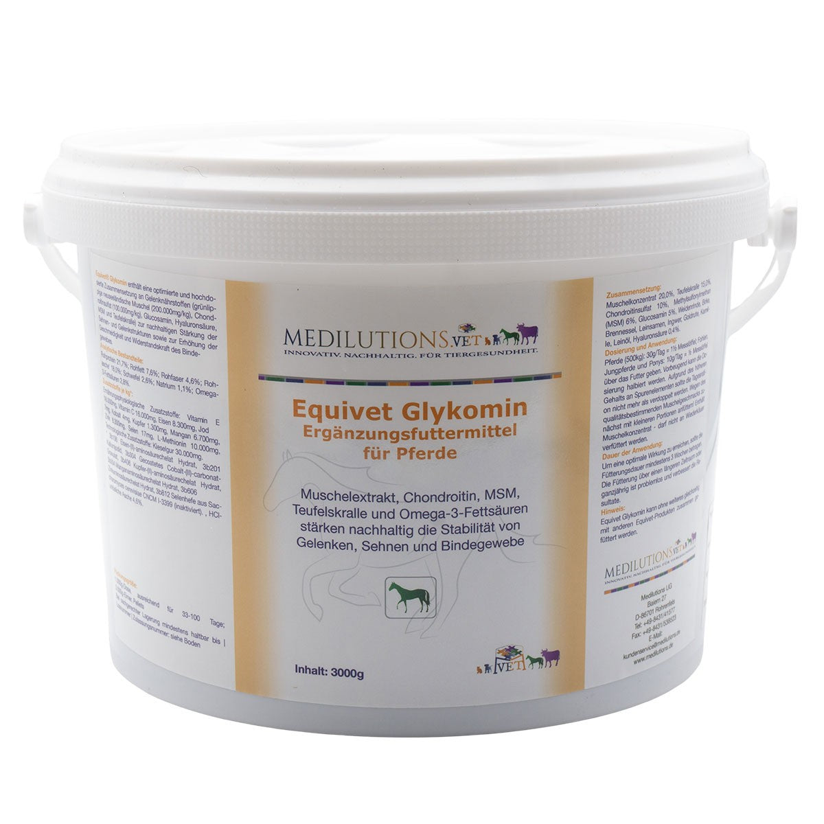 Equivet® Glycomin Pellets - Für Gelenke - 3000g