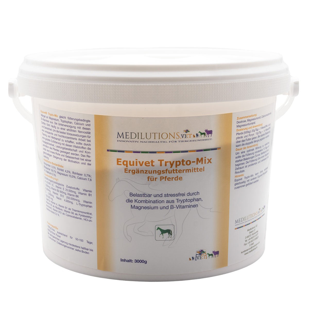 Equivet® Trypto-Mix - Für nervöse Pferde - 3000g