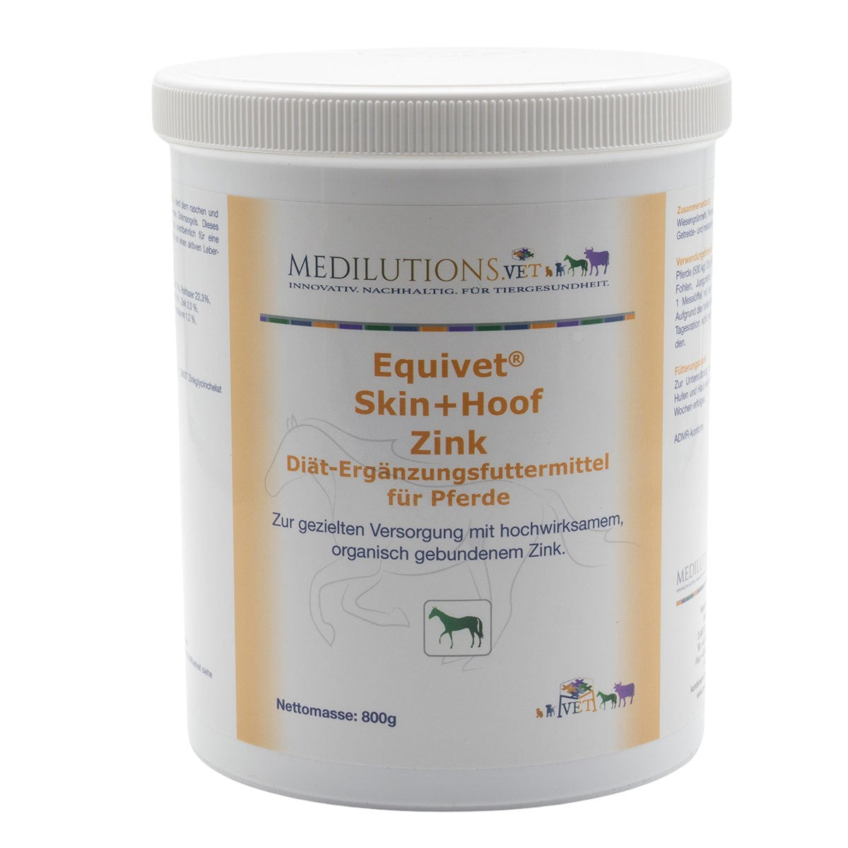 Equivet® Skin+Hoof Zink - bei Zinkmangel - 800g